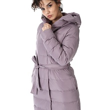 Пальто женское утепленное пастель фиолетовая